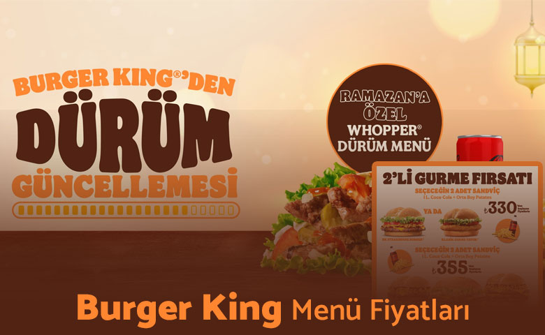 Burger King Menü Fiyatları Türkiye 2024